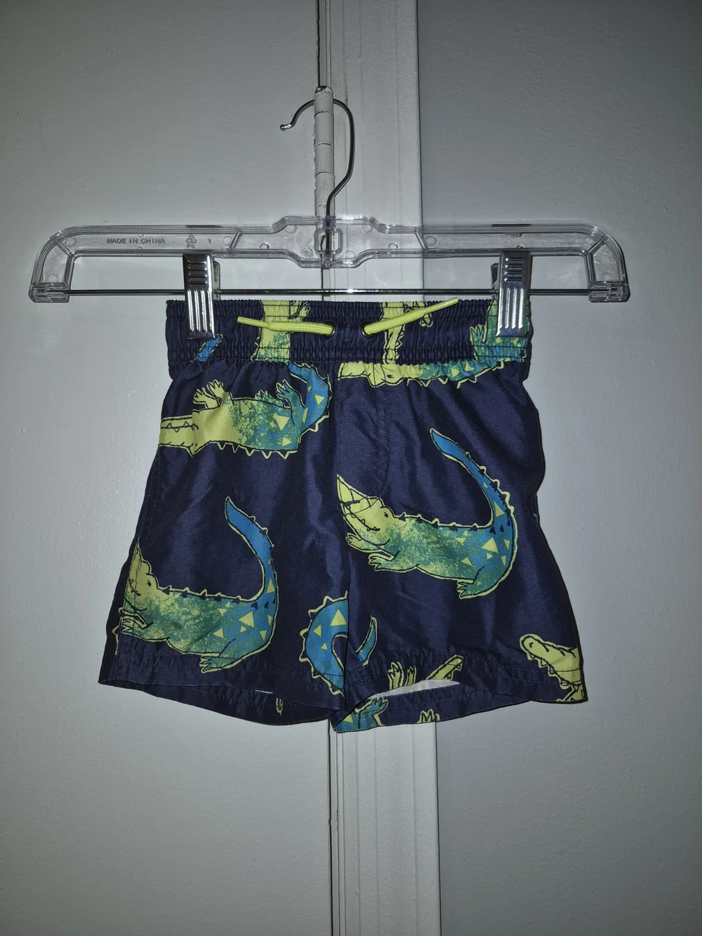 Child Of Mine By Carter's Boys 18 Month Navy Blue Crocodile Print Swim Shorts